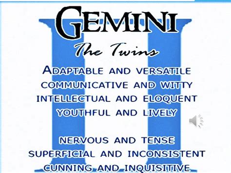 Gemini Zodiac Sign Personality Traits Youtube