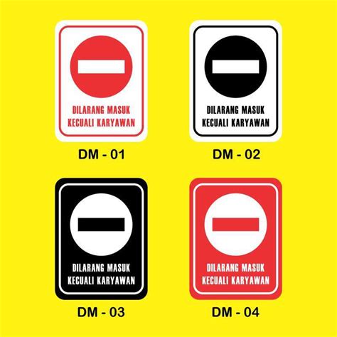 Jual Papan Tanda Dilarang Masuk Sign System Dilarang Masuk Wall Riset