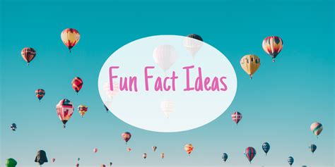 Fun Facts About Yourself Brainstorming Ideas