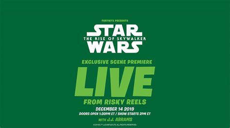 Fortnite Star Wars Event The Rise Of Skywalker Risky Reels Exclusive