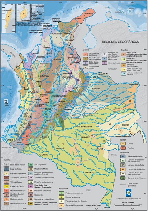 Mapa De Colombia Con Sus Elementos