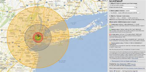 Hiroshima Blast Radius Map The Nukemap An Interactive Map With Images
