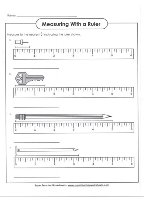 Reading A Metric Ruler Worksheet Answers