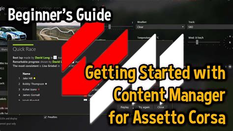 Getting Started With Content Manager Assetto Corsa Youtube