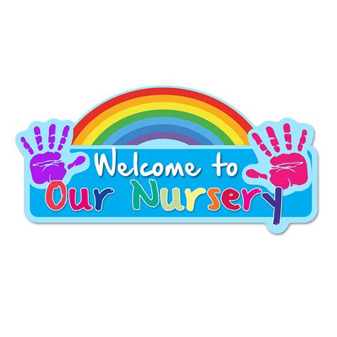 Welcome Rainbow Nursery Sign