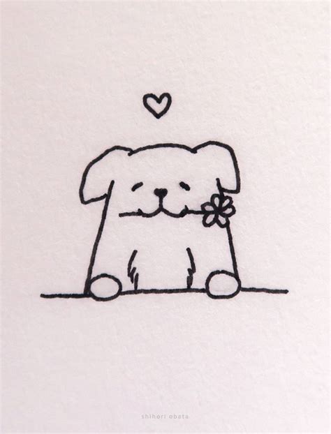 20 Easy Dog Drawing Ideas Mini Drawings Cute Doodle Art Cute