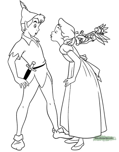 Peter Pan And Tinker Bell Printable Coloring Pages Disney Coloring Book
