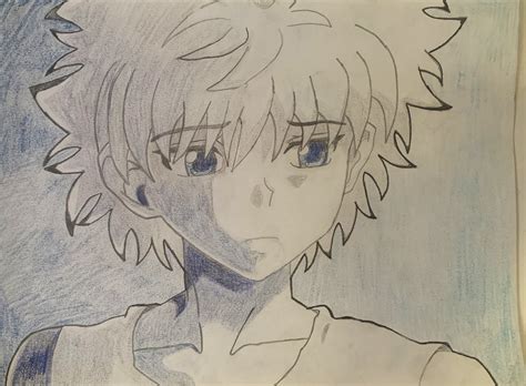 Decided To Draw Killua From Hxh W Colored Pencils Drawing