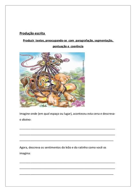 Atividades O Leão E O Ratinho