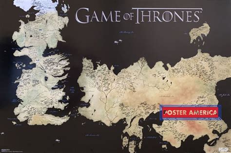 Game Of Thrones Map Of Westeros And Essos 2012 Poster 24 X 36 Posteramerica