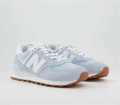 New Balance 574 Trainers Light Blue White Hers Trainers
