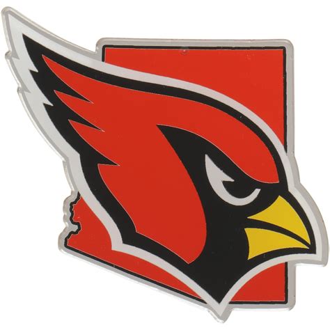 The cardinals compete in the national football league (nfl). Arizona Cardinals State Shape Acrylic Metallic Auto Emblem