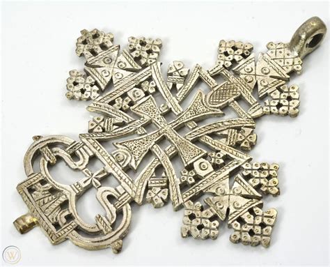 Silver Ethiopian Coptic Cross Pnd Csm 657 Coptic Cross Pendant Silver