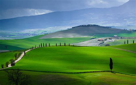 1920x1080px 1080p Free Download Italy Tuscany Green Hills Summer