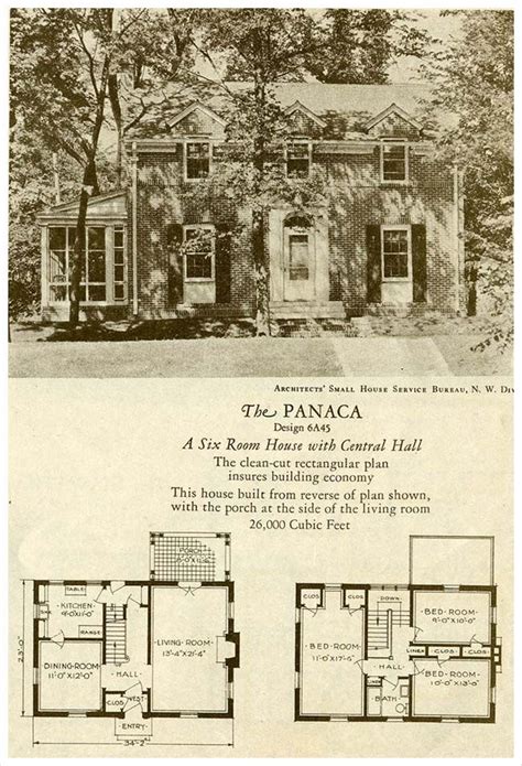 Image Result For House Plans Of 1926 Brick Colonial House Plans With