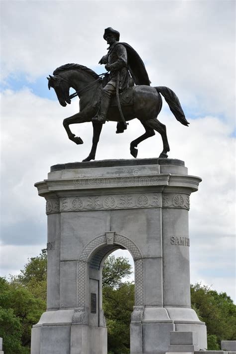 Sam Houston Monument At Hermann Park In Houston Texas Stock Photo