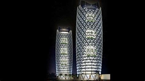 The Al Bahar Towers At Night Abu Dhabi Urban Habitat Architecture