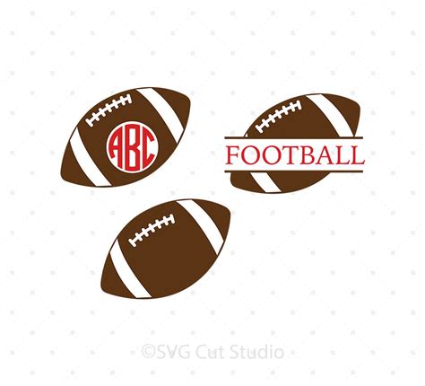 SVG Cut Files for Cricut and Silhouette - Football Ball SVG Cut Files