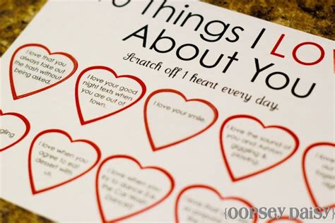 Customizable And Printable 10 Things I Love About You