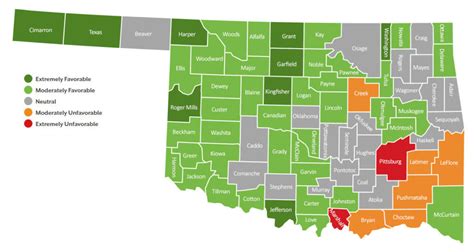 Oklahoma Counties Favorability Map Phillips Murrah Pc