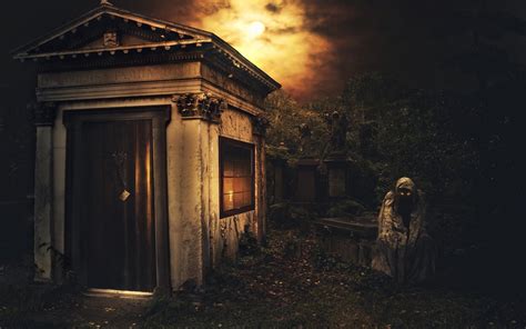 Night Crypt Death Wallpaper Hd Fantasy 4k Wallpapers Images And