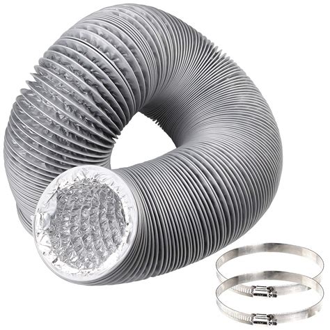 6 Inch Air Duct By 12 Feet Abuff Flexible 4 Layers Aluminum Hose Duct