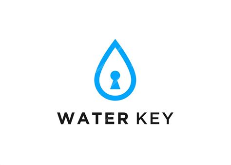 Premium Vector Water Key Logo Design Vector Silhouette Illustration
