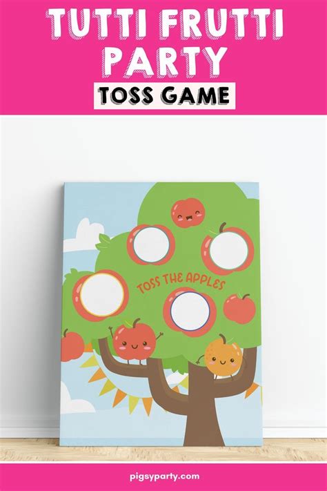 Tutti Frutti Party Game Toss Game Printable Tutti Frutti Birthday Party