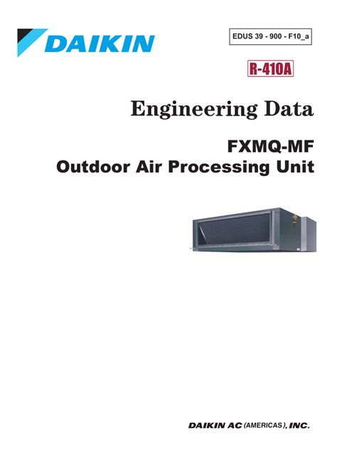 FXMQ MF OA Processing Unit Type Engineering Data Manualzz