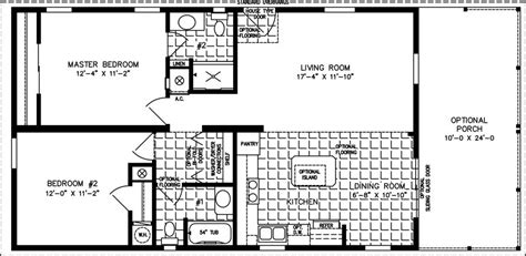 Manufactured Home Floor Plan The Imperial • Model Imp 2403a 2 Bedrooms