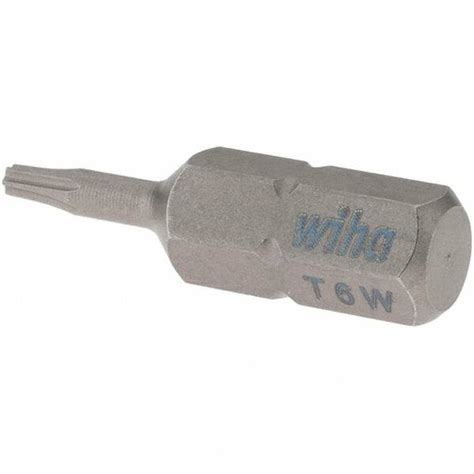 Wiha 14 Drive T6 Torx Screwdriver Bit 72329113 Msc Industrial