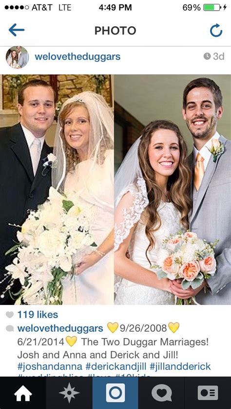 The Two Duggar Marriages Josh And Anna Duggar Got Married On 9 26 2008
