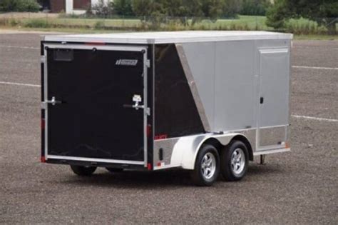 New 7x14 V Nose Enclosed Cargo Motorcycle Trailer 5895 Motorcycle