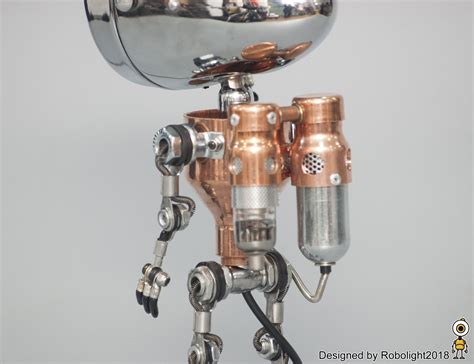 Steampunk Robot Desk Lamps Robot Lamp Metal Art Cute Robot Etsy