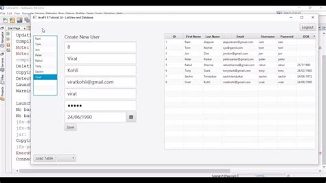 Javafx Tutorial Listview And Database How To Add Database Values Into Listview Youtube