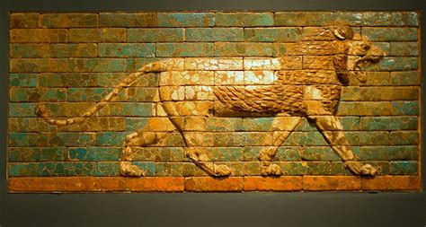 Striding Lion Babylon On Of A Pair Of Panels With Stridin Flickr