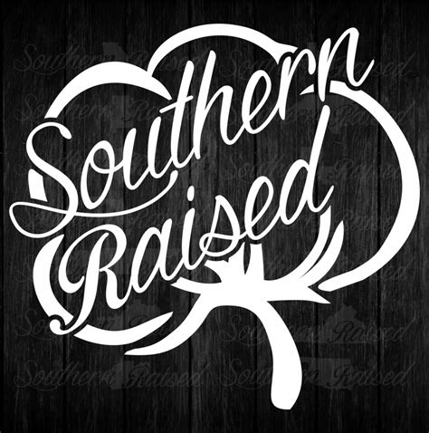 Southern Raised Square Cotton Decal Bad Bass Designs