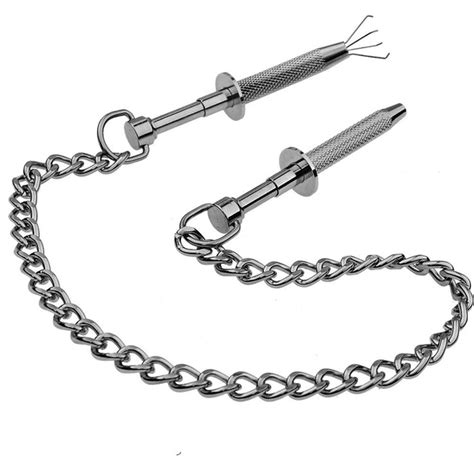 stainless steel nipple milk clips with metal chain breast labia clip sex slaves nipple clamps