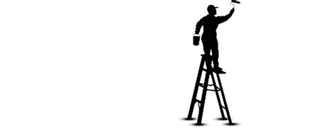 Painter clipart ladder silhouette, Painter ladder ...