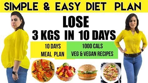 Easy Veg Diet Plan To Lose Weight Fast In 10 Days Best Vegetarian