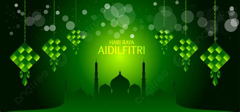 Colorful Hari Raya Aidilfitri Premium Look Vector Background