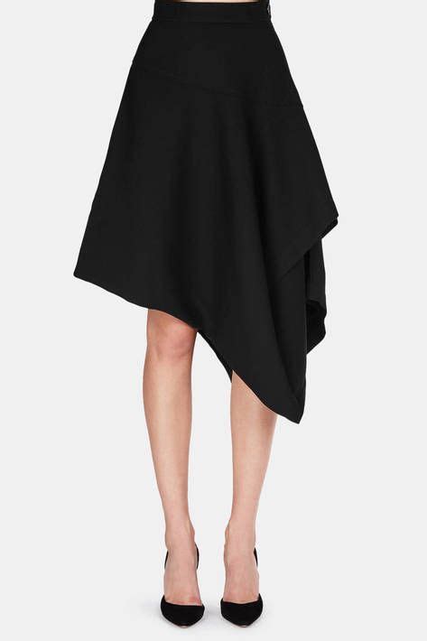 Layered Asymmetric Skirt Black Asymmetrical Skirt Asymmetrical