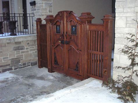 The same color has been found on the external ironwork of nearby buildings and was in use from the. Ideas: Impressive Wooden Gate Designs With Outstanding ...