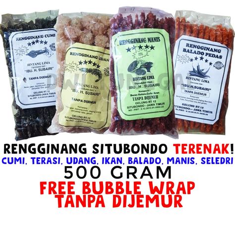 Rengginang Mentah Ikan Cumi Udang Terasi 500 Gr 40 Pcs Situbondo Bintang Lima Tanpa Jemur