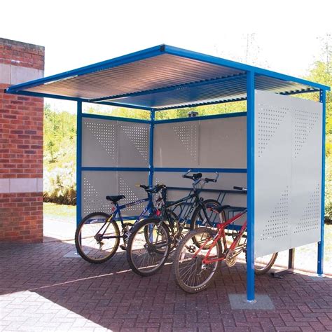 Parrs Traditional Bike Shelter With Powder Coated Perforated Steel