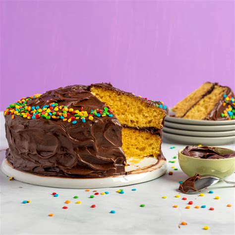 Yellow Layer Cake With Chocolate Frosting Ready Set Eat
