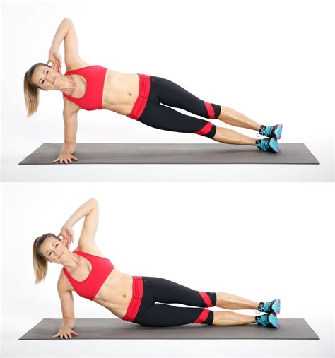 Side Plank With Hip Dip Low Impact Cardio Workout Popsugar Fitness