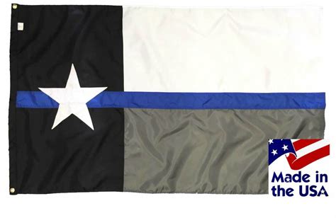 Police Thin Blue Line Flag 3×5 Sewn Nylon I Americas Flags