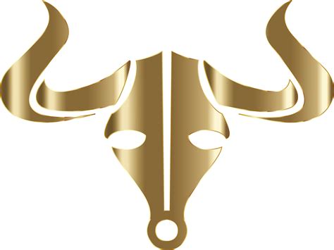 Clipart Gold Bull Icon No Background