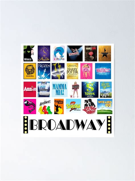 Broadway Musical Logo Poster For Sale By Max Sklar Redbubble